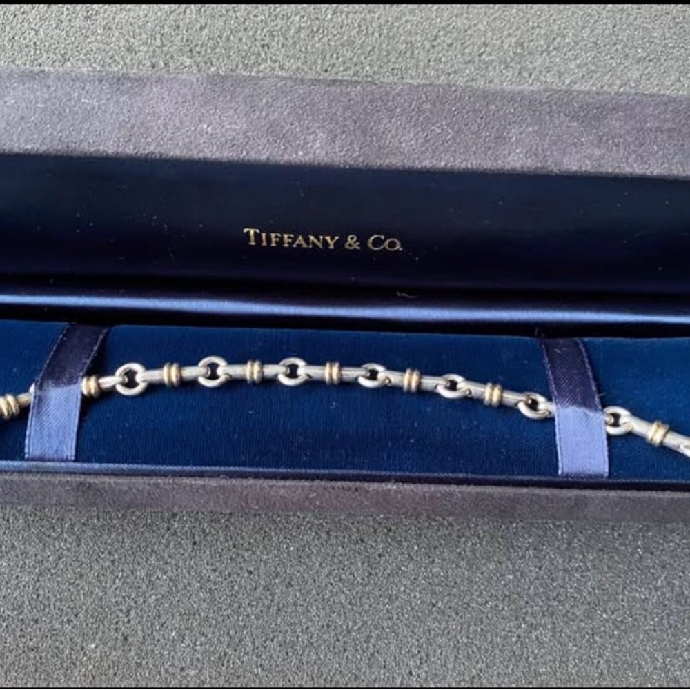 Tiffany & Co. Two-Tone Link Bracelet in Silver and Gold